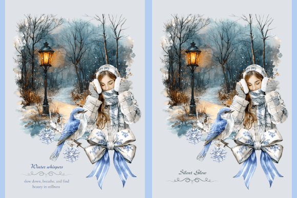 Download Silent Glow – Cozy Winter Aesthetic Art - Glow Collection