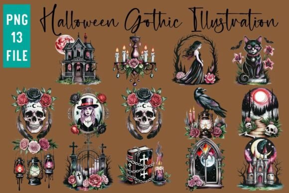 Download Halloween Gothic Illustration Bundle - Premium Bundle
