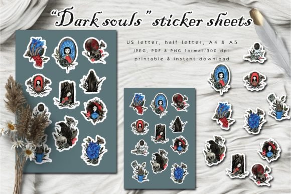 Download Gothic Illustration Stickers - Premium Resources