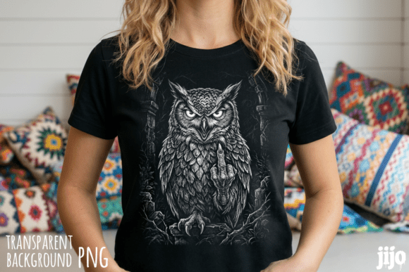 Download Owl Rude Gothic Illustration PNG - Premium Resources